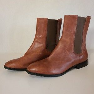 Cole Haan NikeAir Womens Brown Leather Slip On Ankle Boots 10 M EUC